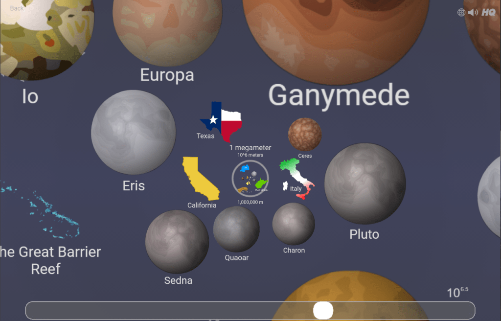 The Scale of the Universe App